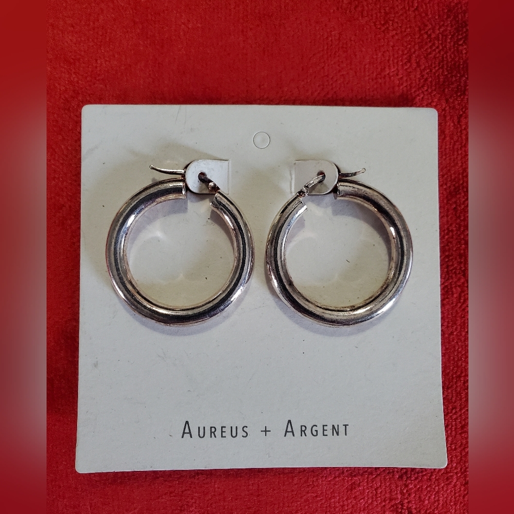 NWT Ravena Small Hoop Earrings by Aureus + Argent